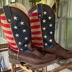 Roper Brown and Multicolor Western Boots